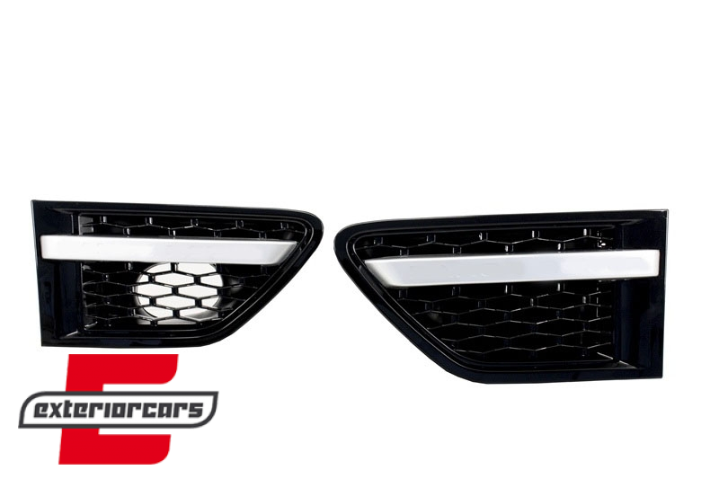 Prednja maska & bočni otvori Autobiography dizajn (piano crna/srebrna) / Land Range Rover Sport L320 Facelift (2009-2013) - Slika 7