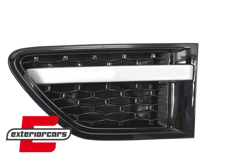 Prednja maska & bočni otvori Autobiography dizajn (piano crna/srebrna) / Land Range Rover Sport L320 Facelift (2009-2013) - Slika 9