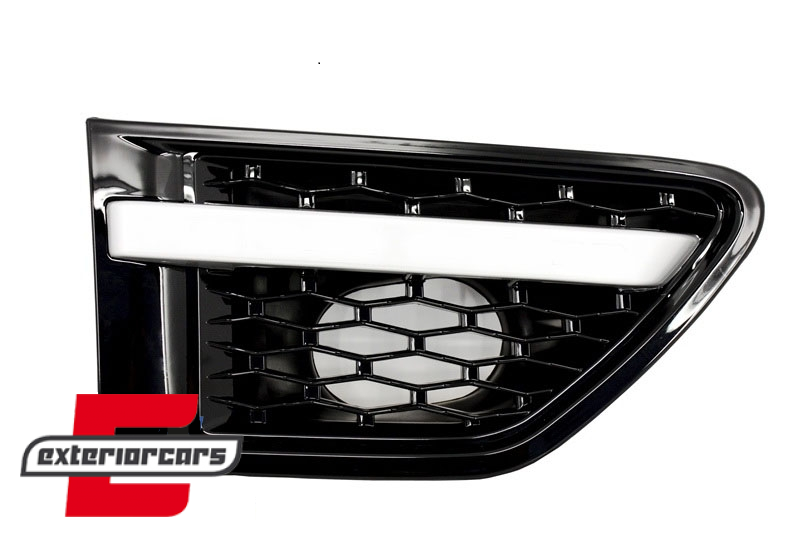 Prednja maska & bočni otvori Autobiography dizajn (piano crna/srebrna) / Land Range Rover Sport L320 Facelift (2009-2013) - Slika 10