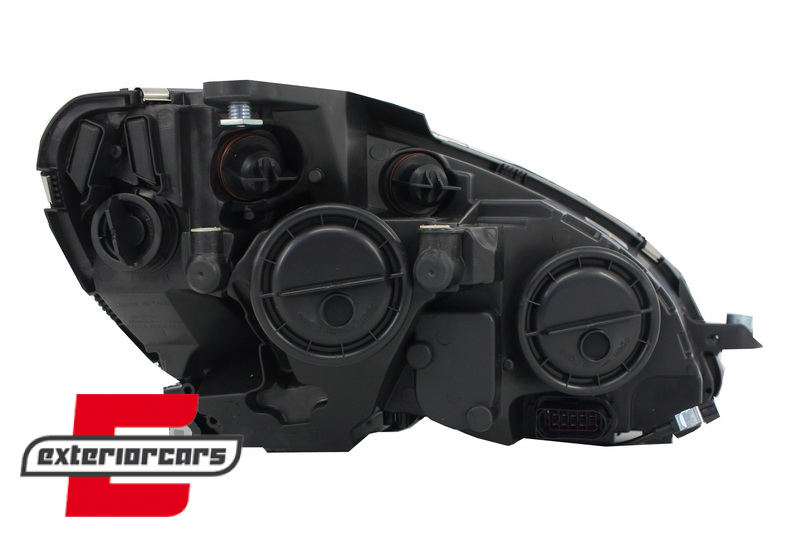 Prednja svjetla LED DRL Facelift look (crna) / Mercedes C klasa W204 S204 limuzina karavan (2007-2010) - Slika 8