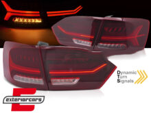 Full LED stražnja svjetla SEQ žmigavci (crvena/kristal) / VW Jetta Mk6 VI (2011-2014)