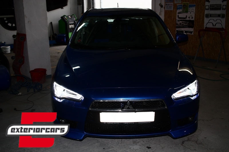 Prednja svjetla LED DRL SEQ žmigavci (crna) / Mitsubishi Lancer 8 (2007-2017) - Slika 10