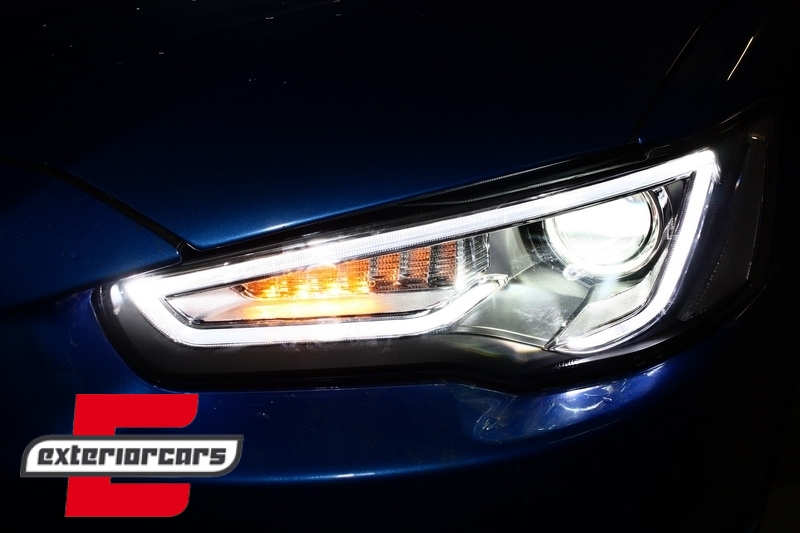 Prednja svjetla LED DRL SEQ žmigavci (crna) / Mitsubishi Lancer 8 (2007-2017) - Slika 12