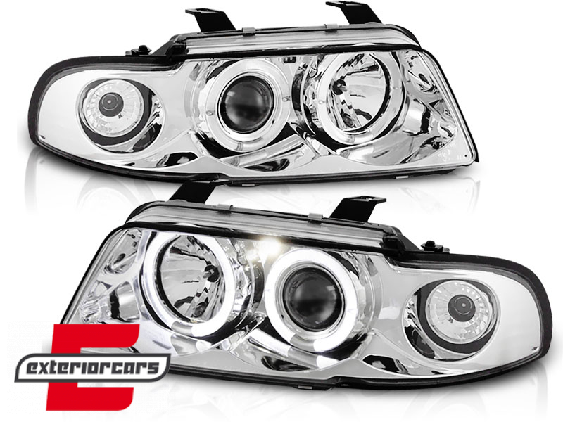 Prednja svjetla Angel Eyes (chrome) / Audi A4 B5 (1994-12.1998)