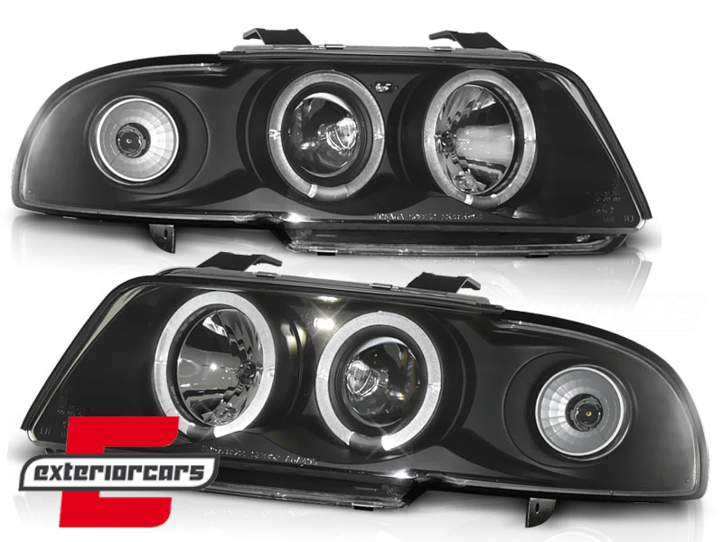 Prednja svjetla Angel Eyes (crna) / Audi A4 B5 (1994-12.1998)