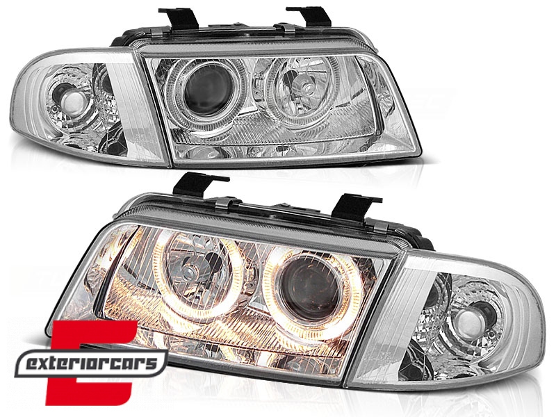 Prednja svjetla Angel Eyes (chrome) / Audi A4 B5 (1994-12.1998)