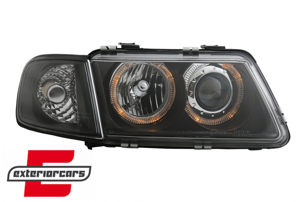Prednja svjetla Angel Eyes (crna) / Audi A3 (1996-2000) - Slika 2