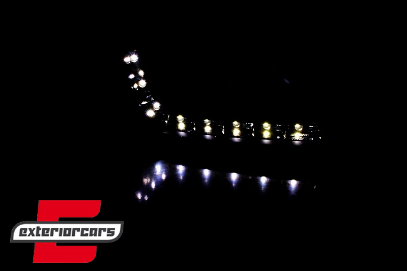 Prednja svjetla LED DayLight (crna) / Audi A6 4B C5 (06.2001-05.2004) - Slika 5