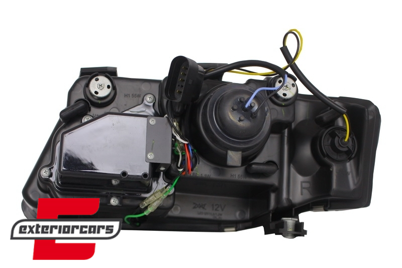 Prednja svjetla LED DayLight (crna) / Audi A6 4B C5 (06.2001-05.2004) - Slika 8