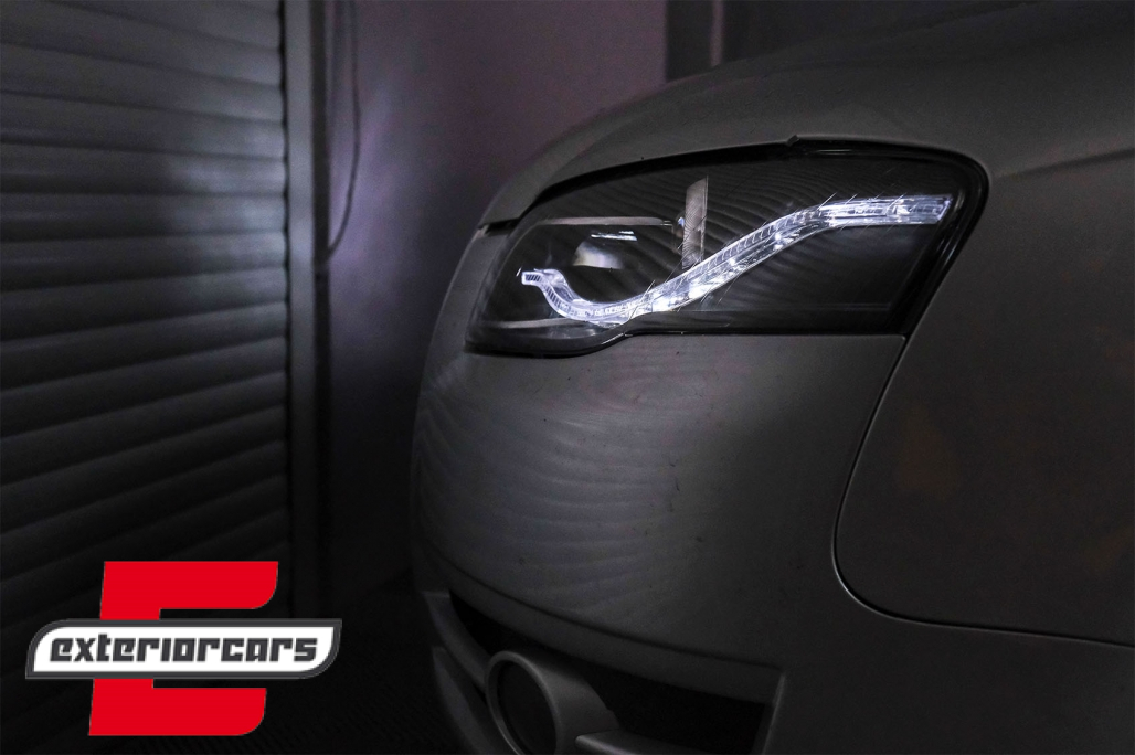 Prednja svjetla LED DayLights (crna) / Audi A4 B7 (2004-2008) - Slika 20