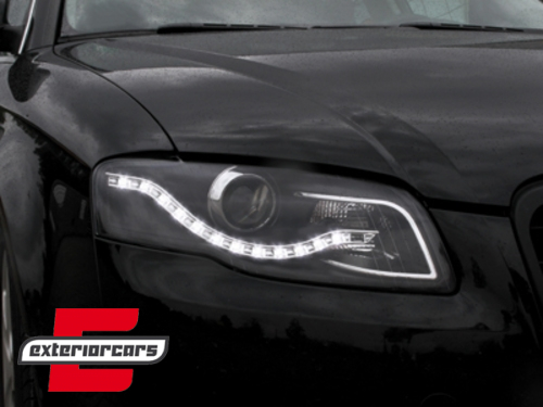 Prednja svjetla LED TrueDRL (crna) / Audi A4 B7 (2004-2008) - Slika 14
