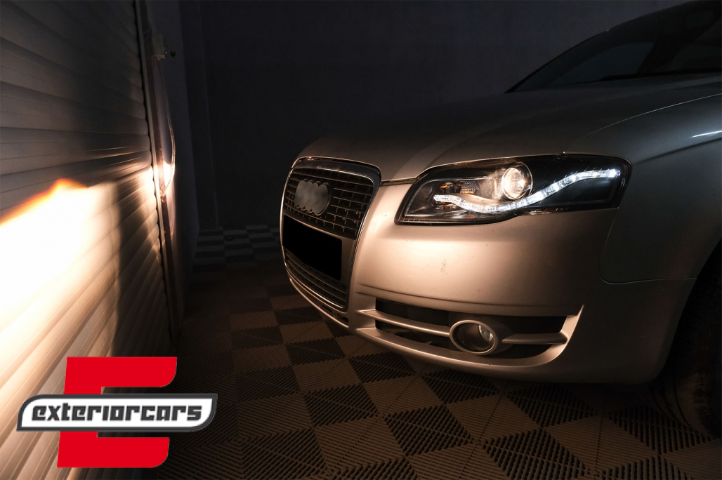 Prednja svjetla LED DayLights (crna) / Audi A4 B7 (2004-2008) - Slika 21