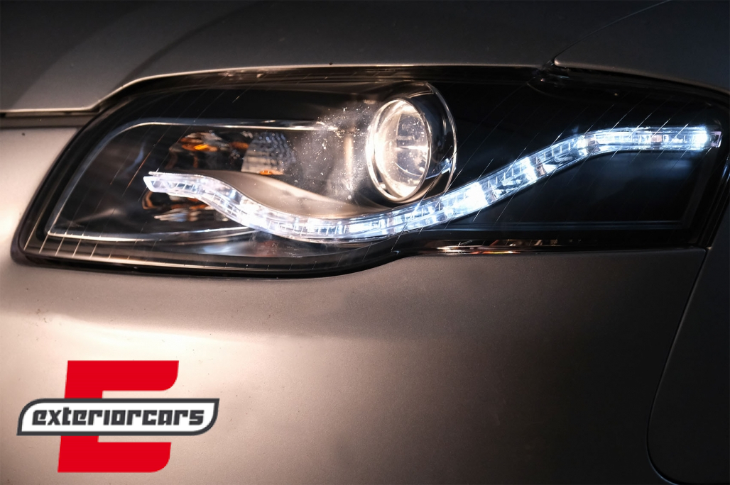 Prednja svjetla LED DayLights (crna) / Audi A4 B7 (2004-2008) - Slika 22