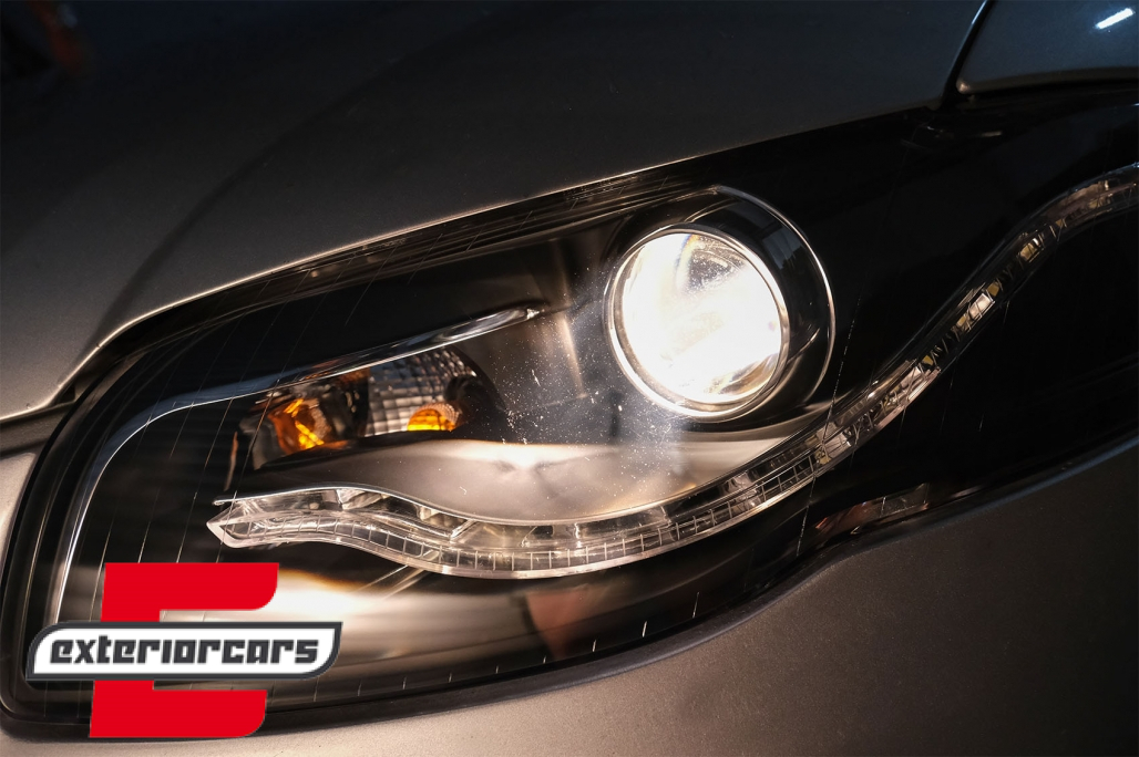 Prednja svjetla LED DayLights (crna) / Audi A4 B7 (2004-2008) - Slika 23