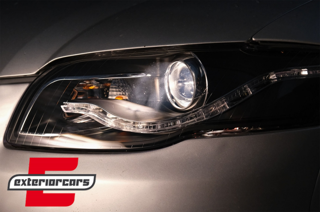 Prednja svjetla LED DayLights (crna) / Audi A4 B7 (2004-2008) - Slika 25