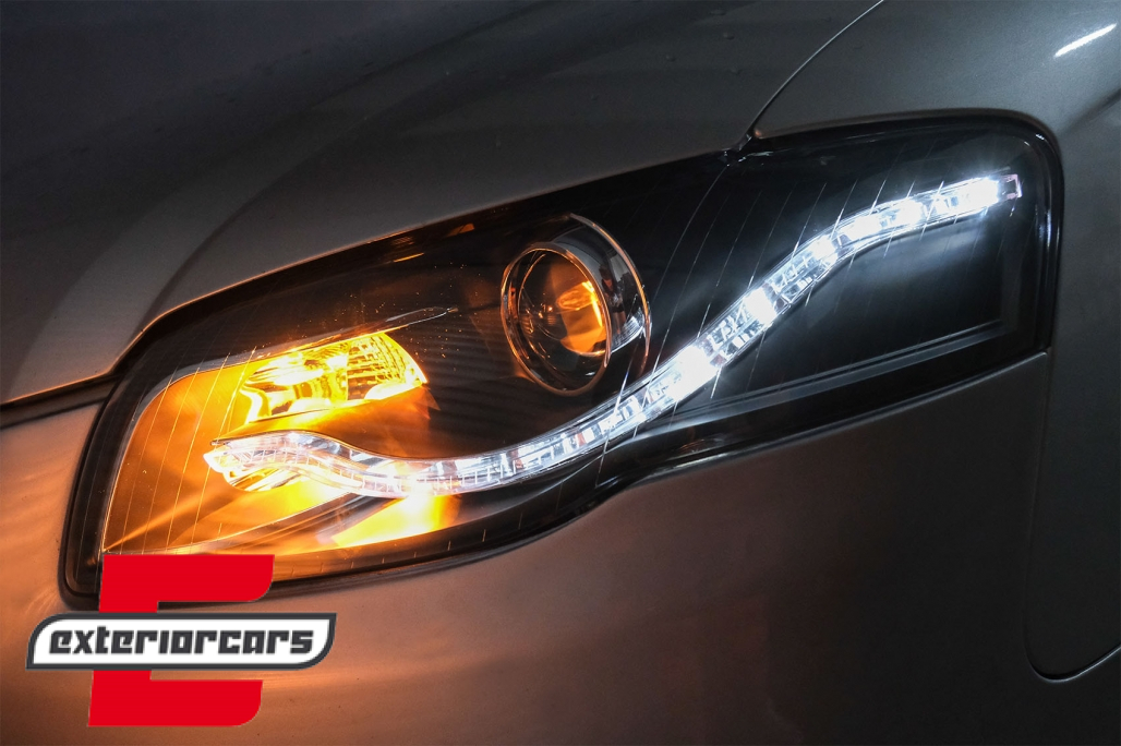 Prednja svjetla LED DayLights (crna) / Audi A4 B7 (2004-2008) - Slika 28