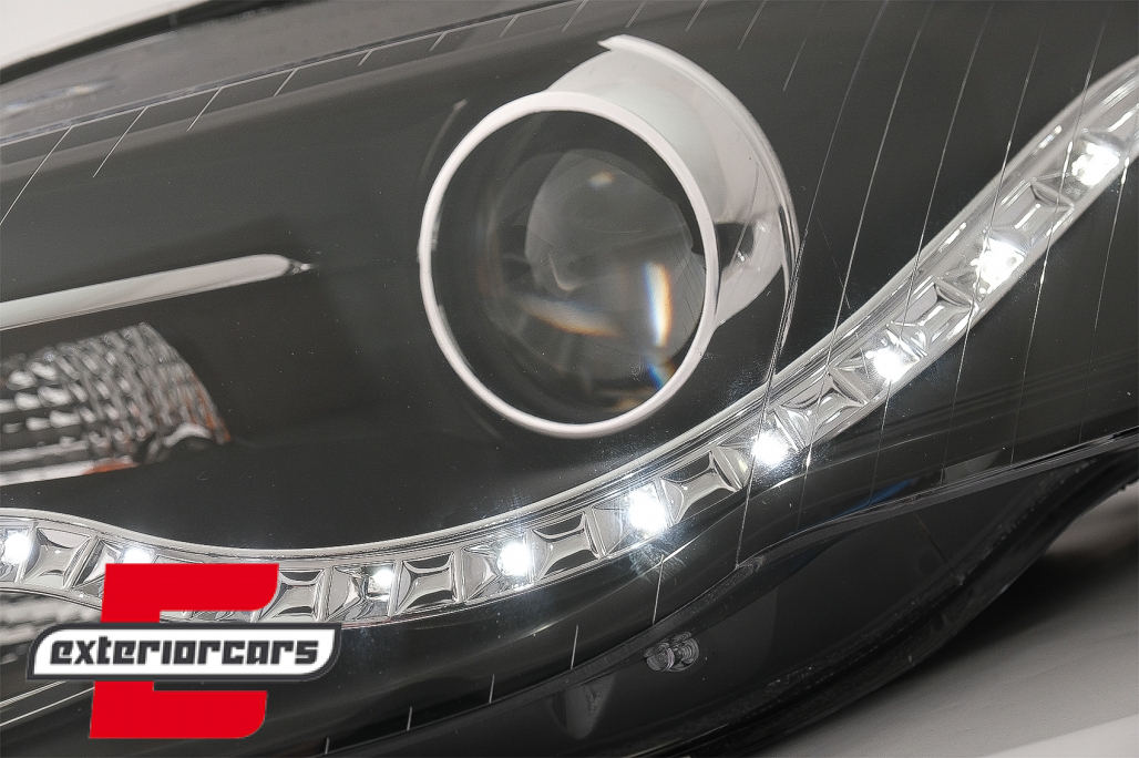 Prednja svjetla LED TrueDRL (crna) / Audi A4 B7 (2004-2008) - Slika 3