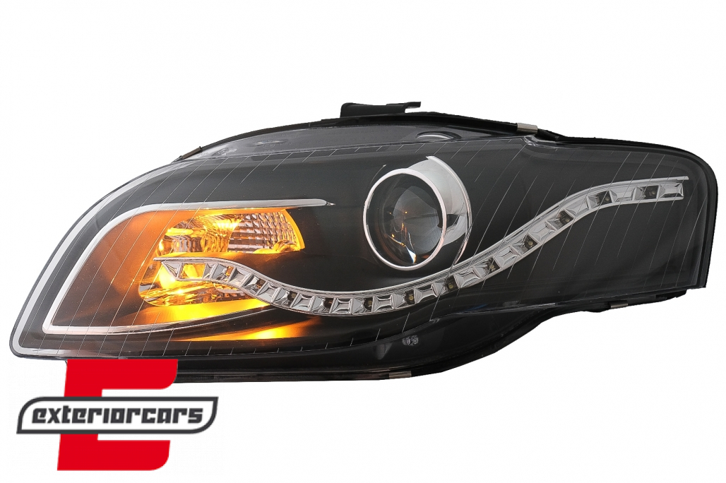 Prednja svjetla LED TrueDRL (crna) / Audi A4 B7 (2004-2008) - Slika 4