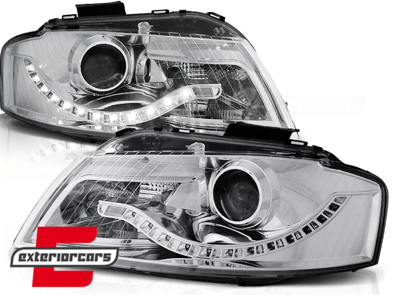 Prednja svjetla LED DayLight (chrome) / Audi A3 8P 8PA (2003-2008) - Slika 2