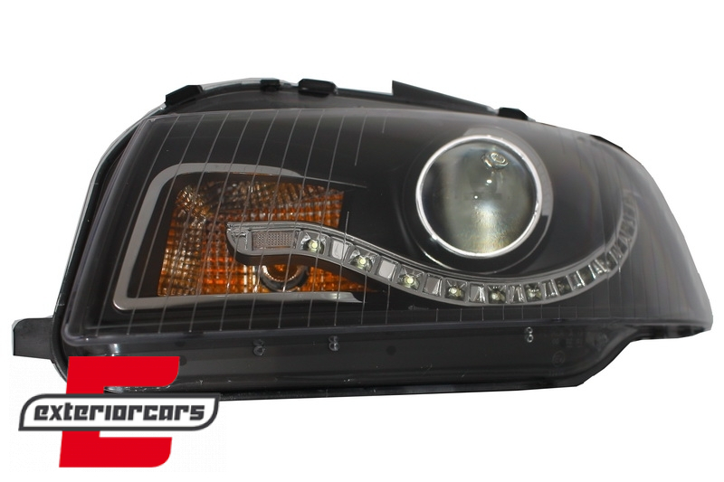Prednja svjetla LED DayLight (crna) / Audi A3 8P 8PA (2003-2008) - Slika 4