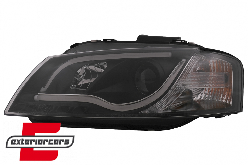 Prednja svjetla LED TubeLight DRL (crna) / Audi A3 8P 8PA (2003-2008) - Slika 11