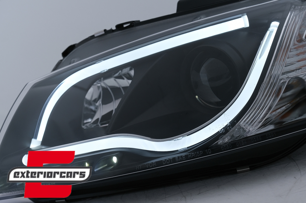 Prednja svjetla LED TubeLight DRL (crna) / Audi A3 8P 8PA (2003-2008) - Slika 3