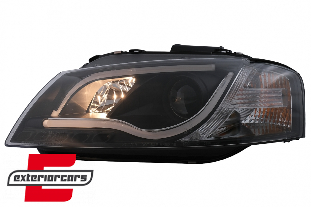 Prednja svjetla LED TubeLight DRL (crna) / Audi A3 8P 8PA (2003-2008) - Slika 5