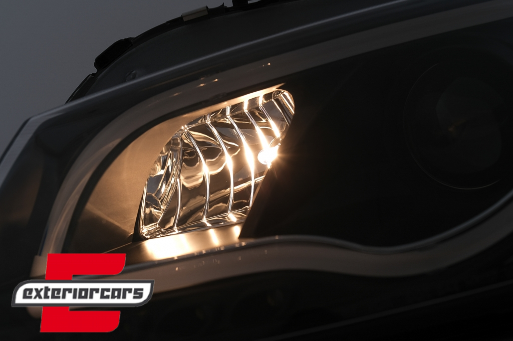 Prednja svjetla LED TubeLight DRL (crna) / Audi A3 8P 8PA (2003-2008) - Slika 7