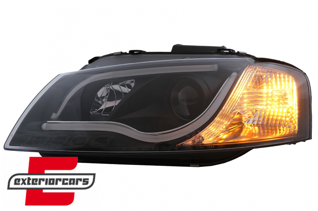 Prednja svjetla LED TubeLight DRL (crna) / Audi A3 8P 8PA (2003-2008) - Slika 8