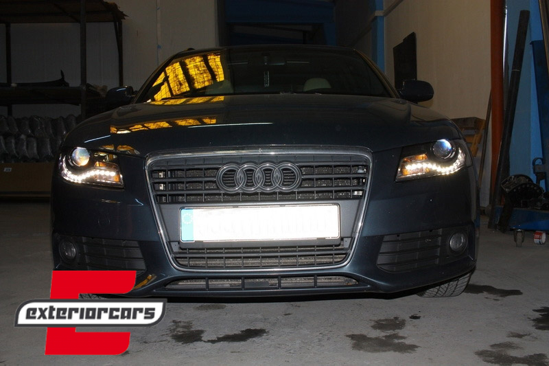 Prednja svjetla LED DRL Xenon look (crna) / Audi A4 B8 (2008-2011) - Slika 6