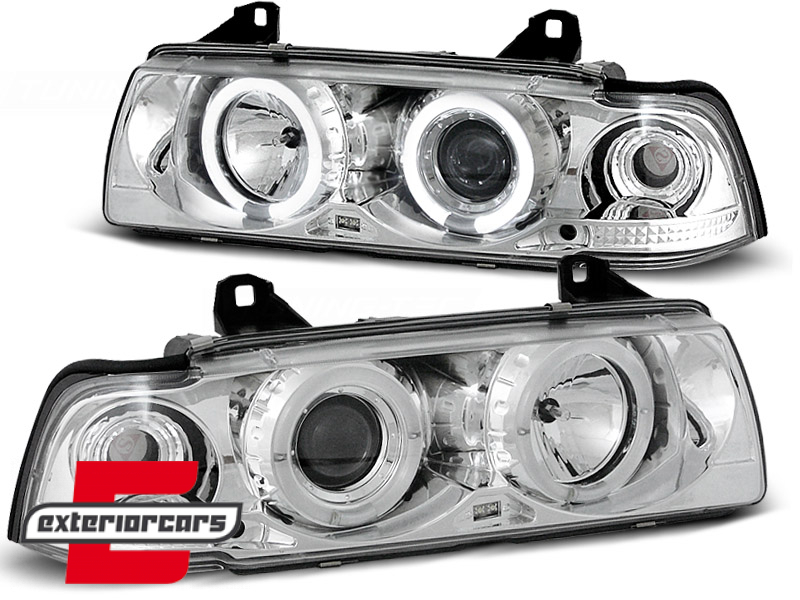 Prednja svjetla Angel Eyes (chrome) / BMW serije 3 E36 Coupe Cabrio (1990-08.1999)
