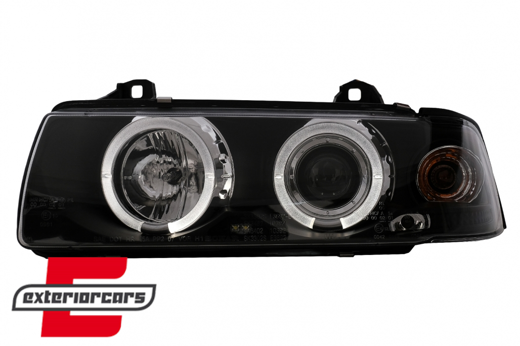 Prednja svjetla Angel Eyes (crna) / BMW serije 3 E36 Coupe Cabrio (1990-08.1999) - Slika 12