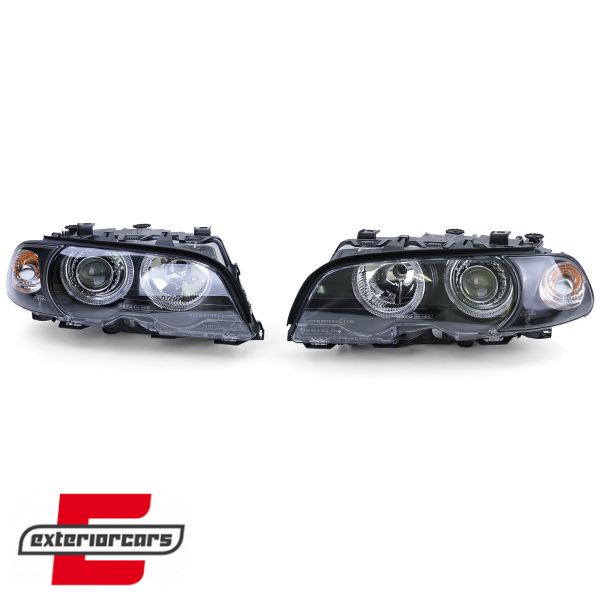Prednja svjetla Angel Eyes (crna) / BMW serije 3 E46 Coupe Cabrio (04.1999-03.2003) - Slika 2