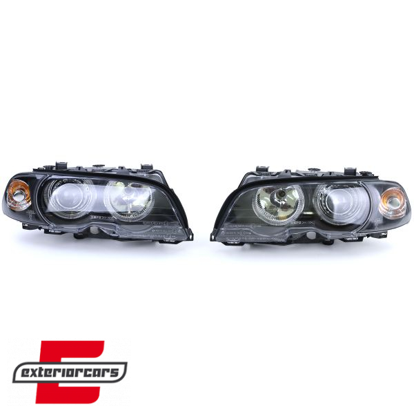 Prednja svjetla Angel Eyes (crna) / BMW serije 3 E46 Coupe Cabrio (04.1999-03.2003) - Slika 5