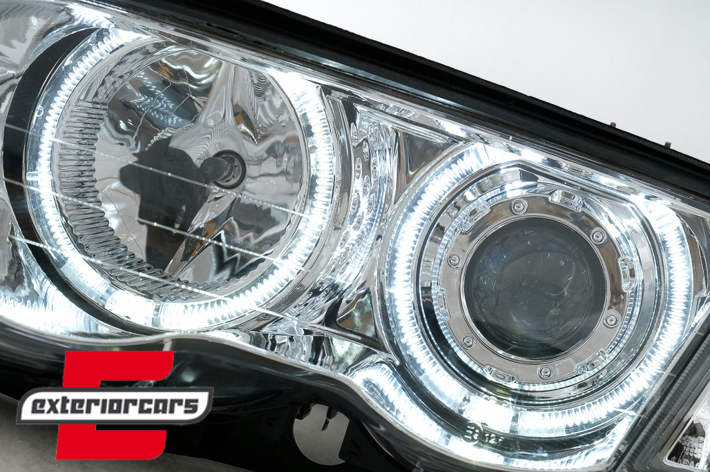 Prednja svjetla LED Angel Eyes (chrome) / BMW serije 3 E46 limuzina karavan (05.1998-08.2001) - Slika 12