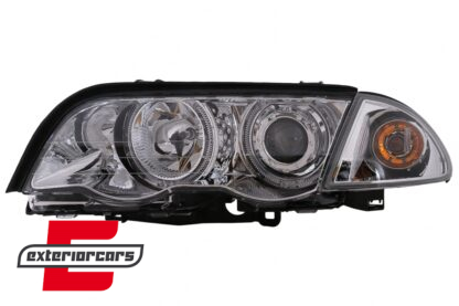 Prednja svjetla LED Angel Eyes (chrome) / BMW serije 3 E46 limuzina karavan (05.1998-08.2001) - Slika 3
