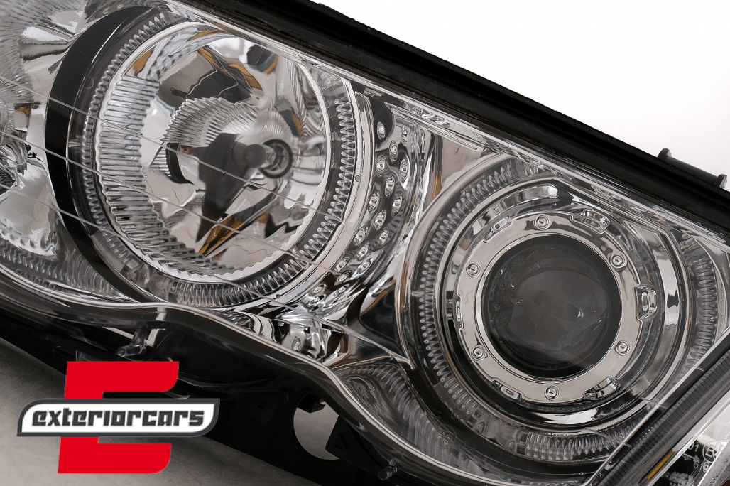 Prednja svjetla LED Angel Eyes (chrome) / BMW serije 3 E46 limuzina karavan (05.1998-08.2001) - Slika 4