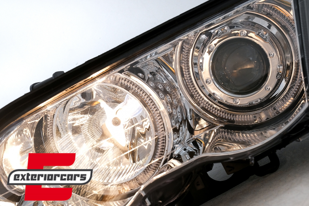 Prednja svjetla LED Angel Eyes (chrome) / BMW serije 3 E46 limuzina karavan (05.1998-08.2001) - Slika 9