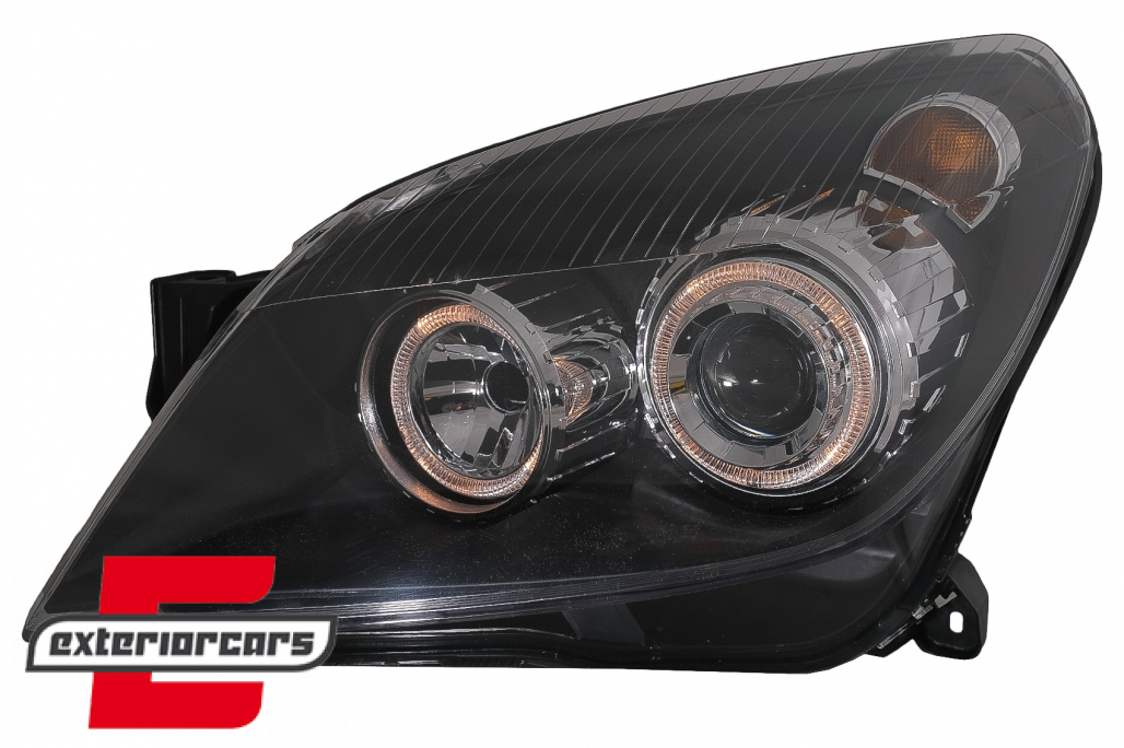 Prednja svjetla Angel Eyes (crna) / Opel Astra H (2004-2010) - Slika 3