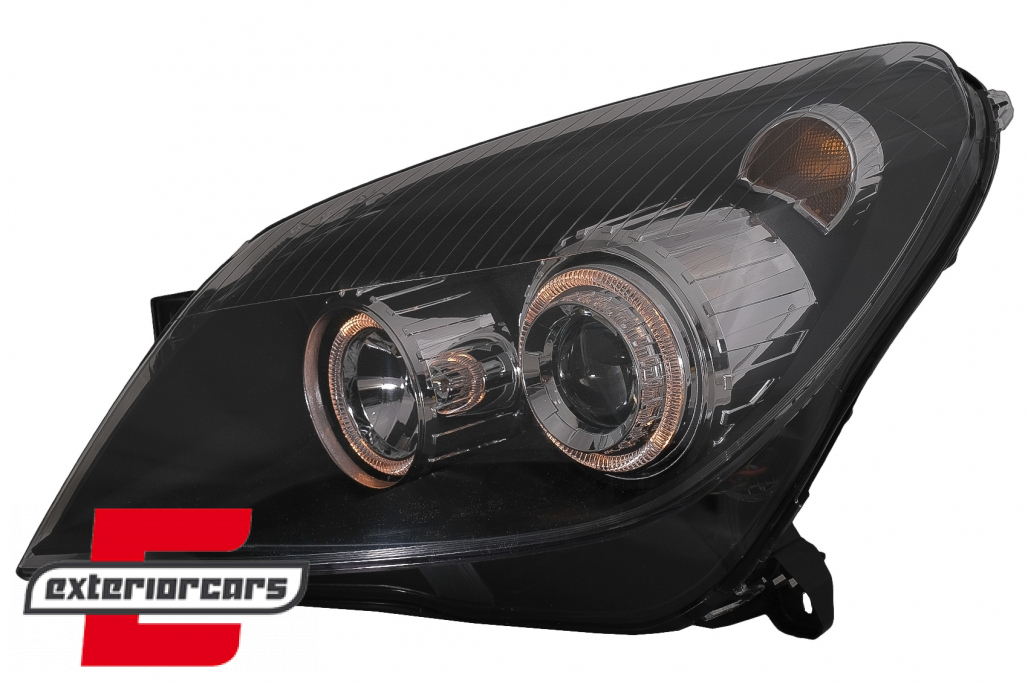 Prednja svjetla Angel Eyes (crna) / Opel Astra H (2004-2010) - Slika 4