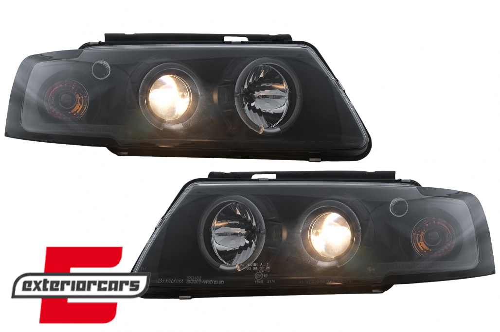 Prednja svjetla Angel Eyes (crna) / Volkswagen Passat B5 3B (11.1996-08.2000) - Slika 6
