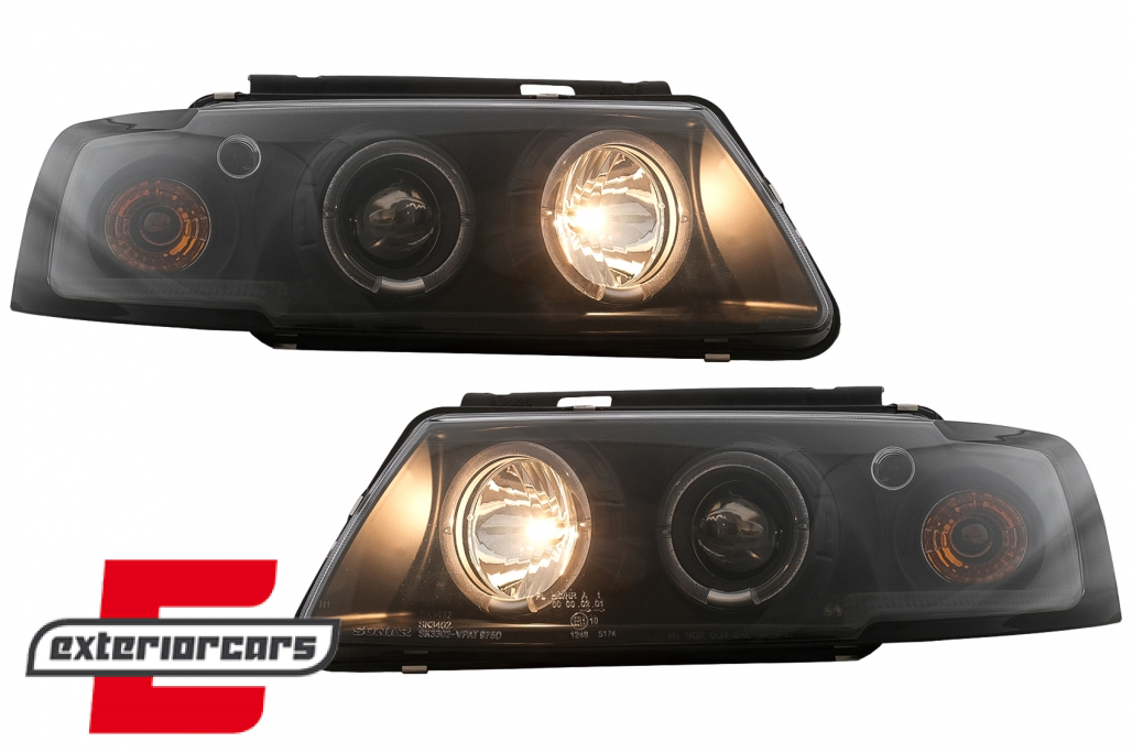 Prednja svjetla Angel Eyes (crna) / Volkswagen Passat B5 3B (11.1996-08.2000) - Slika 9