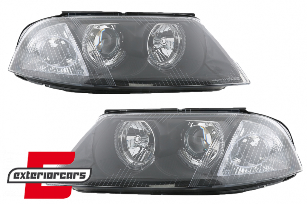 Prednja svjetla Angel Eyes (crna) / Volkswagen Passat B5 3BG (09.2000-03.2005) - Slika 2