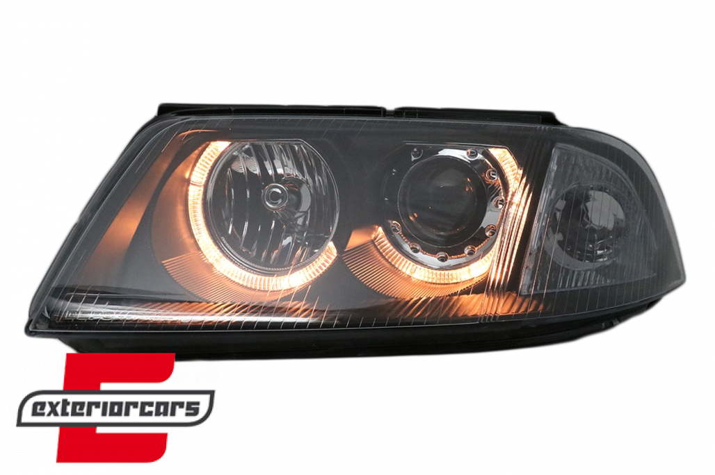 Prednja svjetla Angel Eyes (crna) / Volkswagen Passat B5 3BG (09.2000-03.2005) - Slika 6