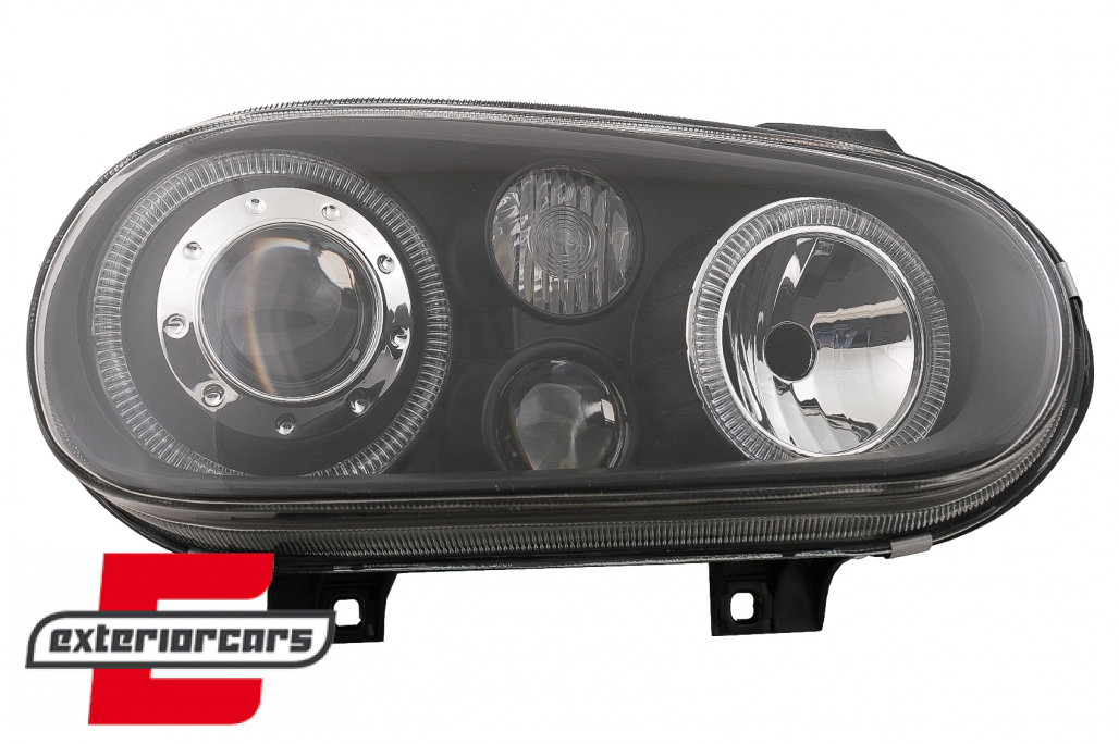 Prednja svjetla Angel Eyes (crna) / VW Golf 4 (1997-2005) - Slika 2