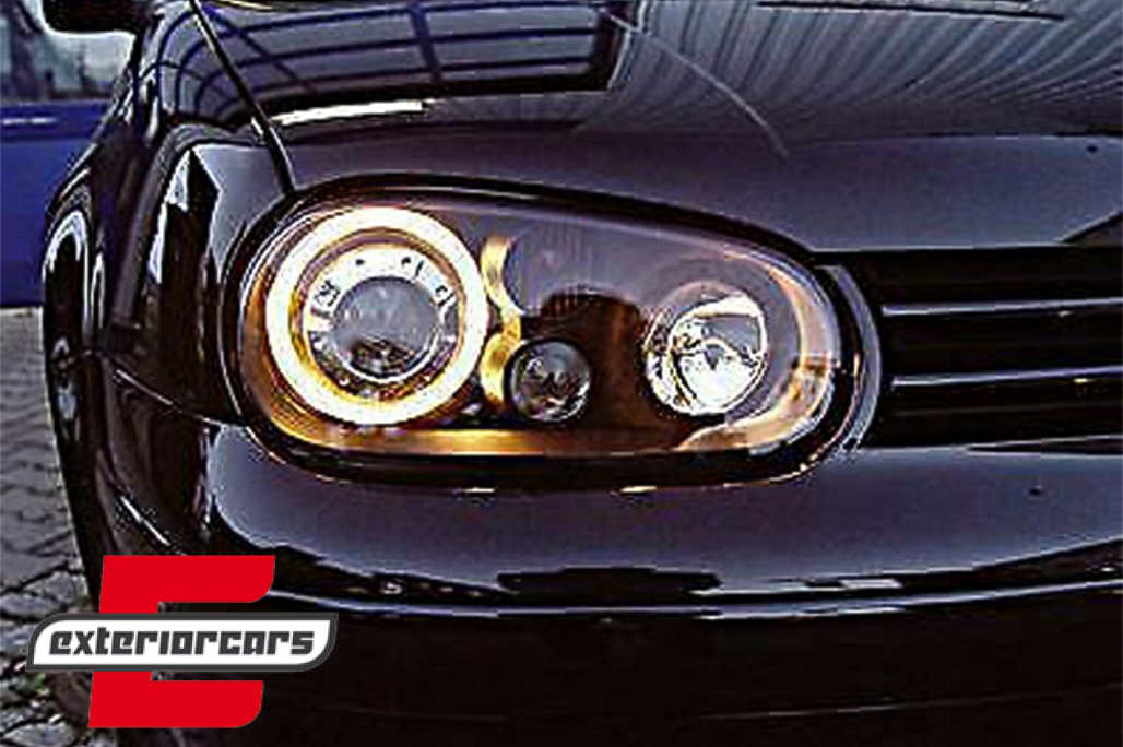 Prednja svjetla Angel Eyes (crna) / VW Golf 4 (1997-2005) - Slika 11