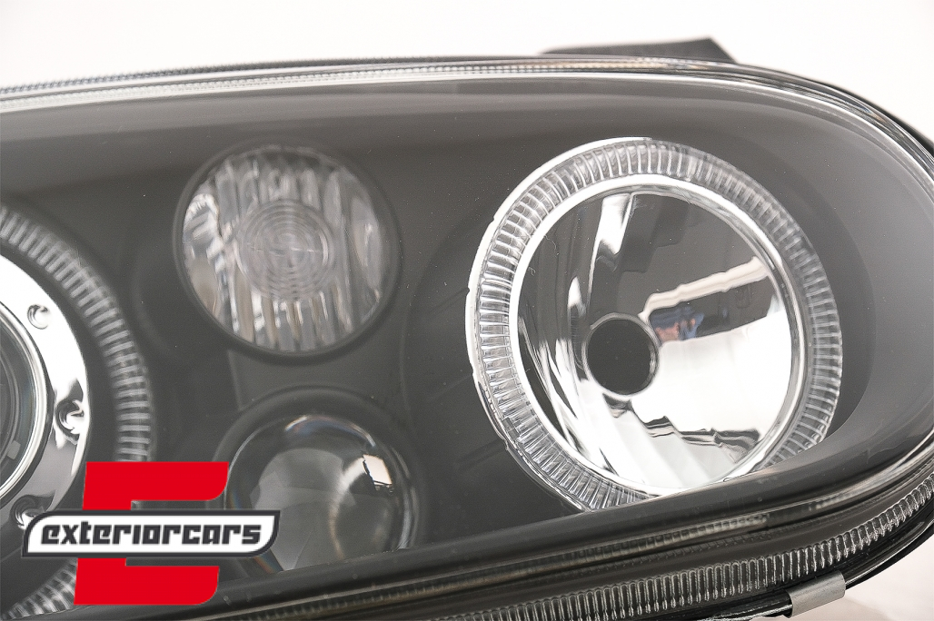 Prednja svjetla Angel Eyes (crna) / VW Golf 4 (1997-2005) - Slika 3