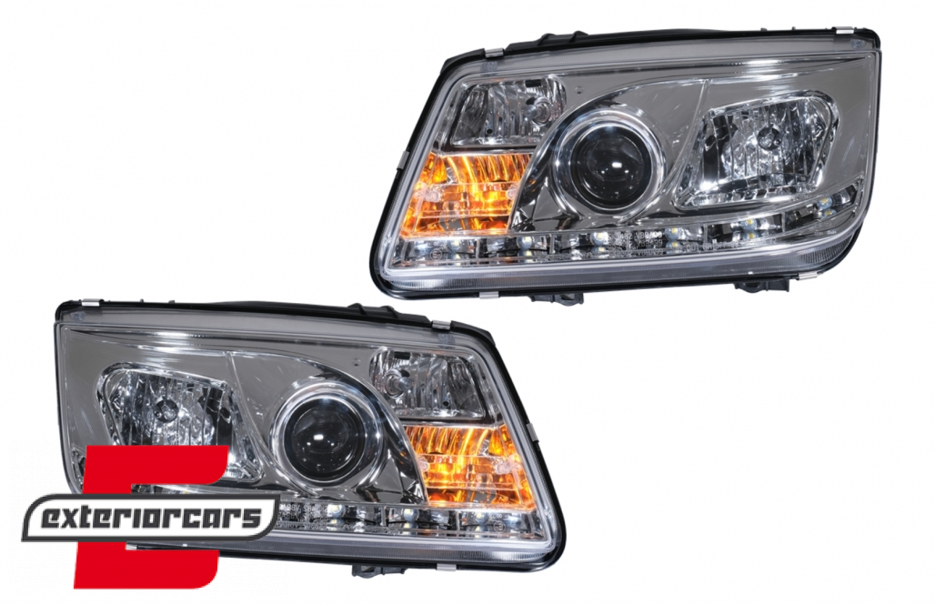 Prednja svjetla LED DayLight (chrome) / Volkswagen Bora (09.1998-07.2005) - Slika 3