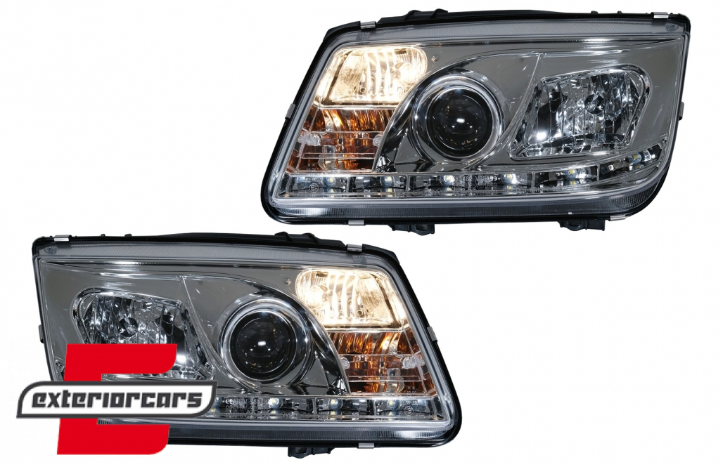 Prednja svjetla LED DayLight (chrome) / Volkswagen Bora (09.1998-07.2005) - Slika 4