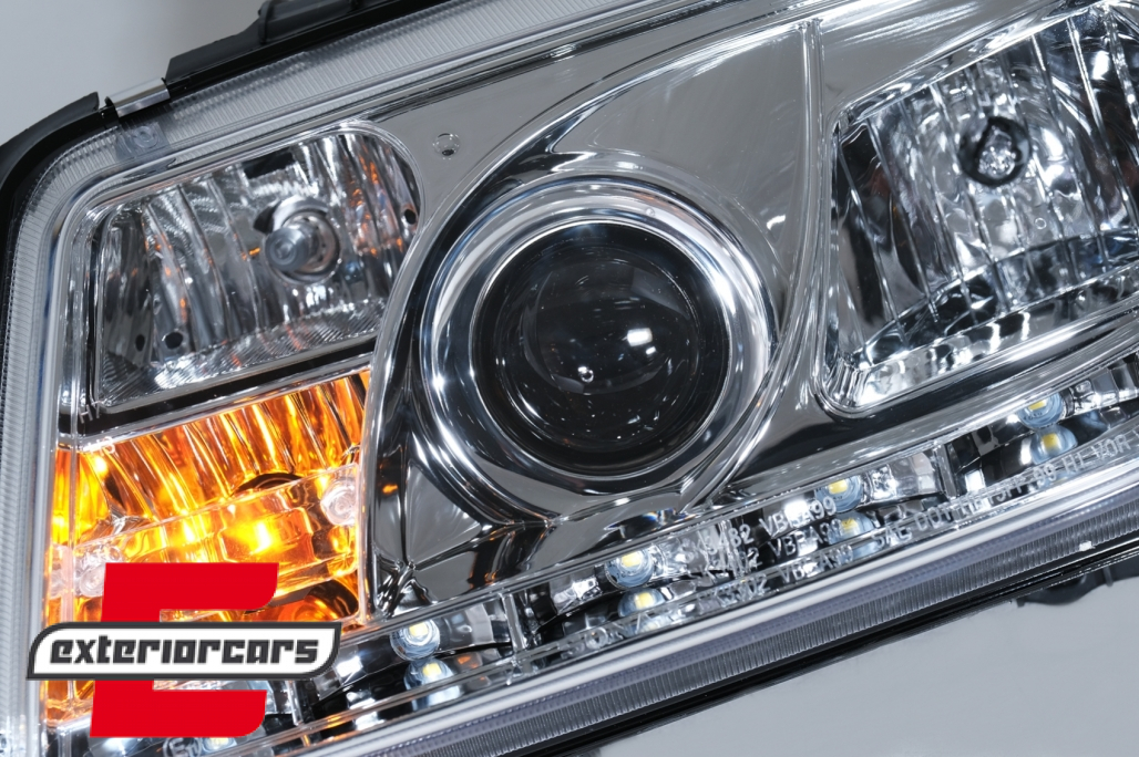 Prednja svjetla LED DayLight (chrome) / Volkswagen Bora (09.1998-07.2005) - Slika 5
